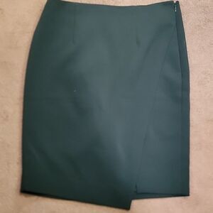 White House Black Market Dark Green Pencil Skirt Sz 8